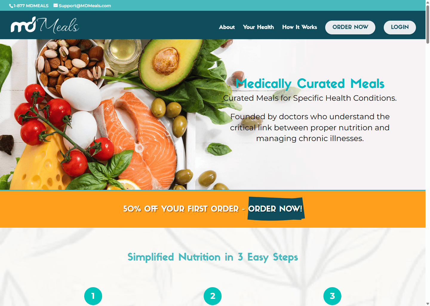 MD Meals website screenshot