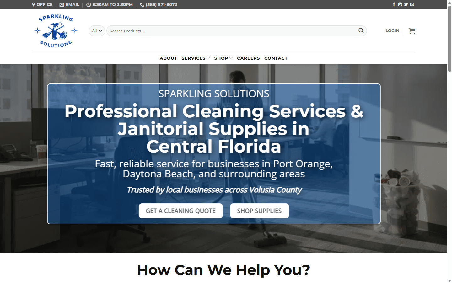 Sparkling Solutions website screenshot